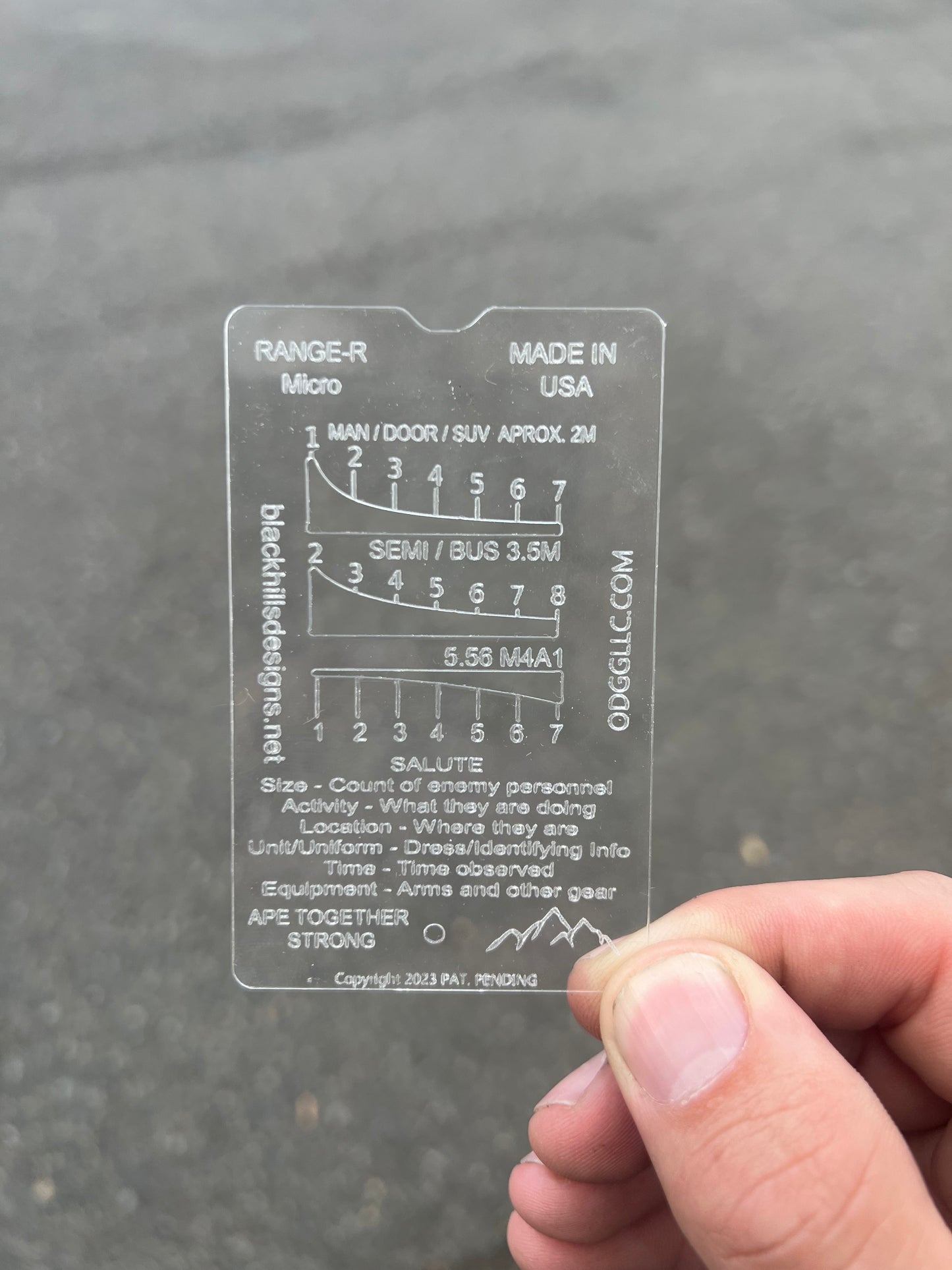 Black Hill Designs Micro RANGE-R Card