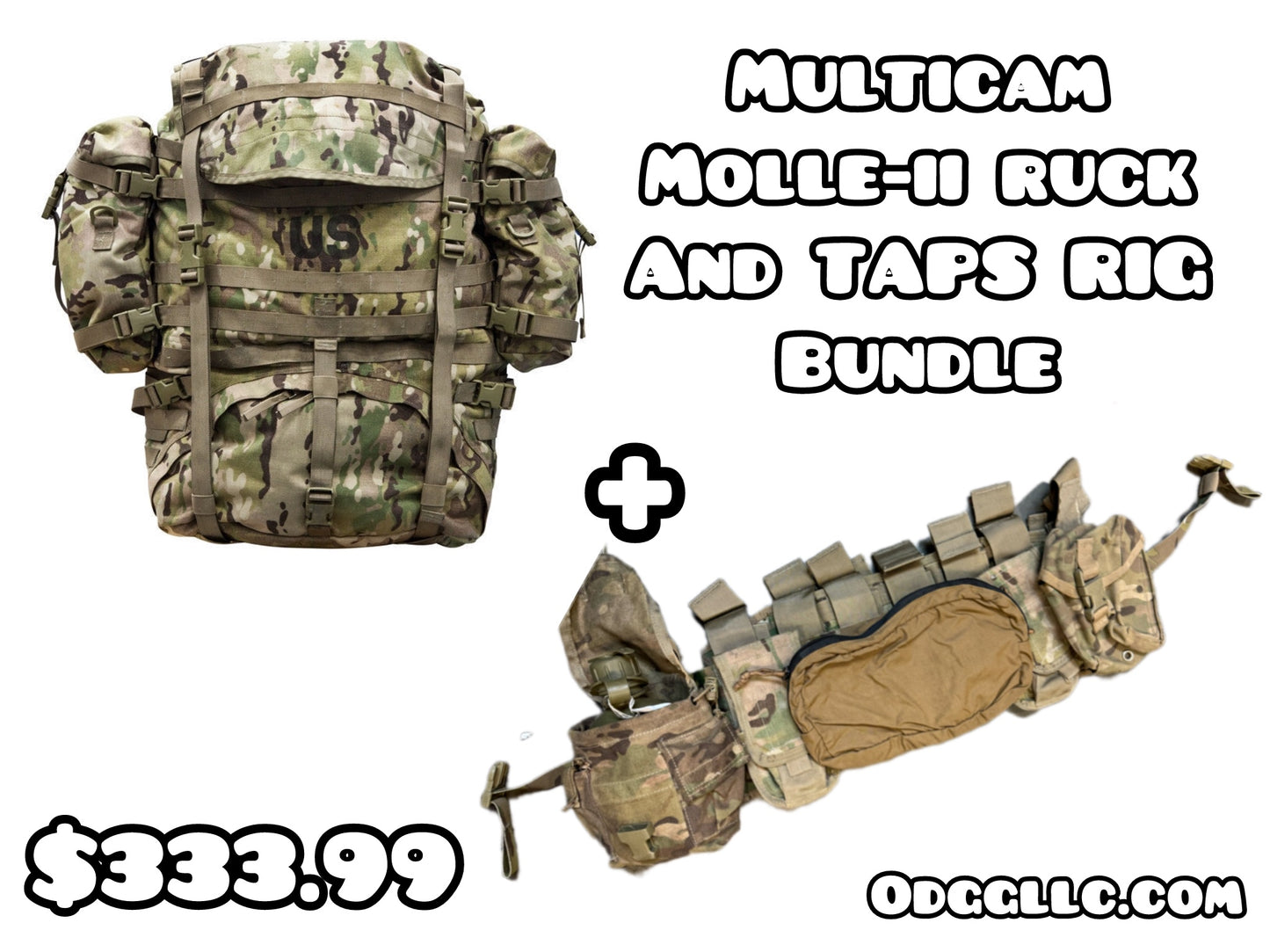 USGI MOLLE-ii Multicam / OCP Large Rucksack w/ Sustainment Pouches and Frame - Used