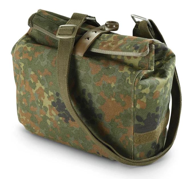German Bundeswehr Surplus Gas Mask Bag - Flecktarn