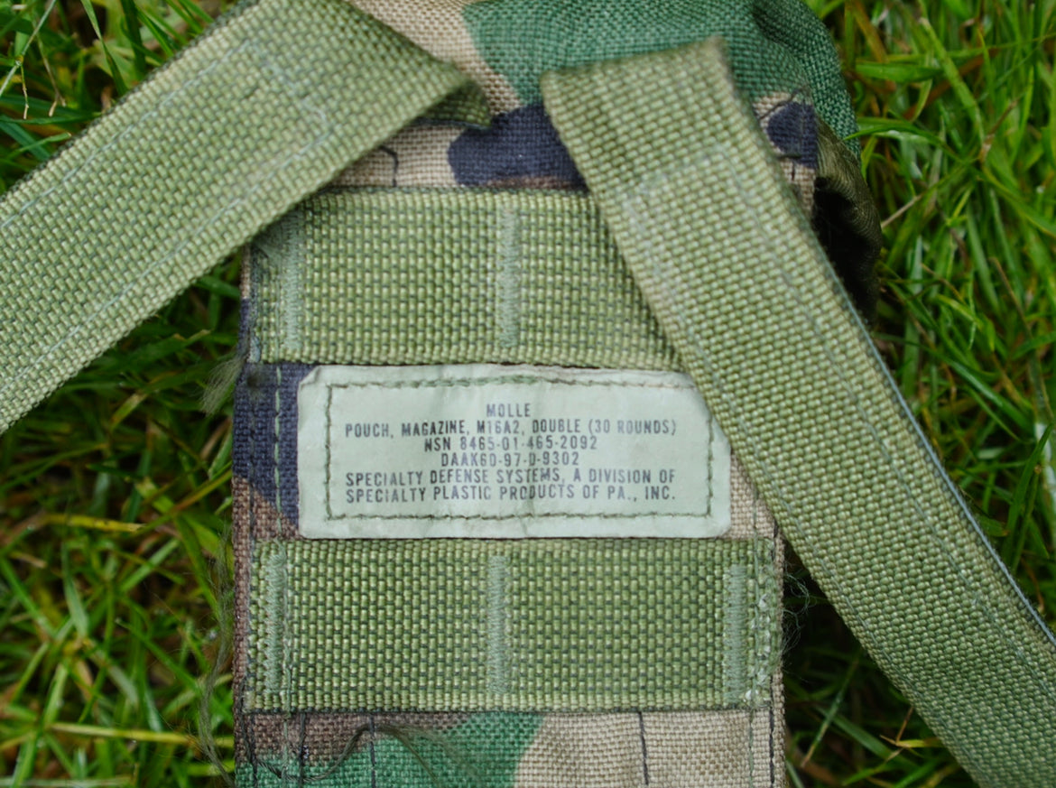 USGI MOLLE-ii M81 Woodland M16 Rifle Magazine Pouch - Used