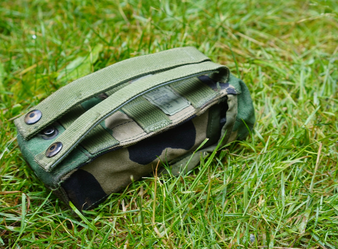 USGI MOLLE-ii M81 Woodland M16 Rifle Magazine Pouch - Used