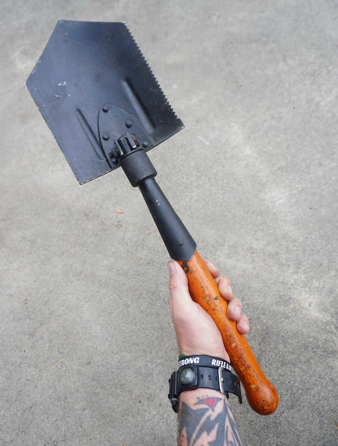 Romanian Military surplus shovel (used with leather cover)