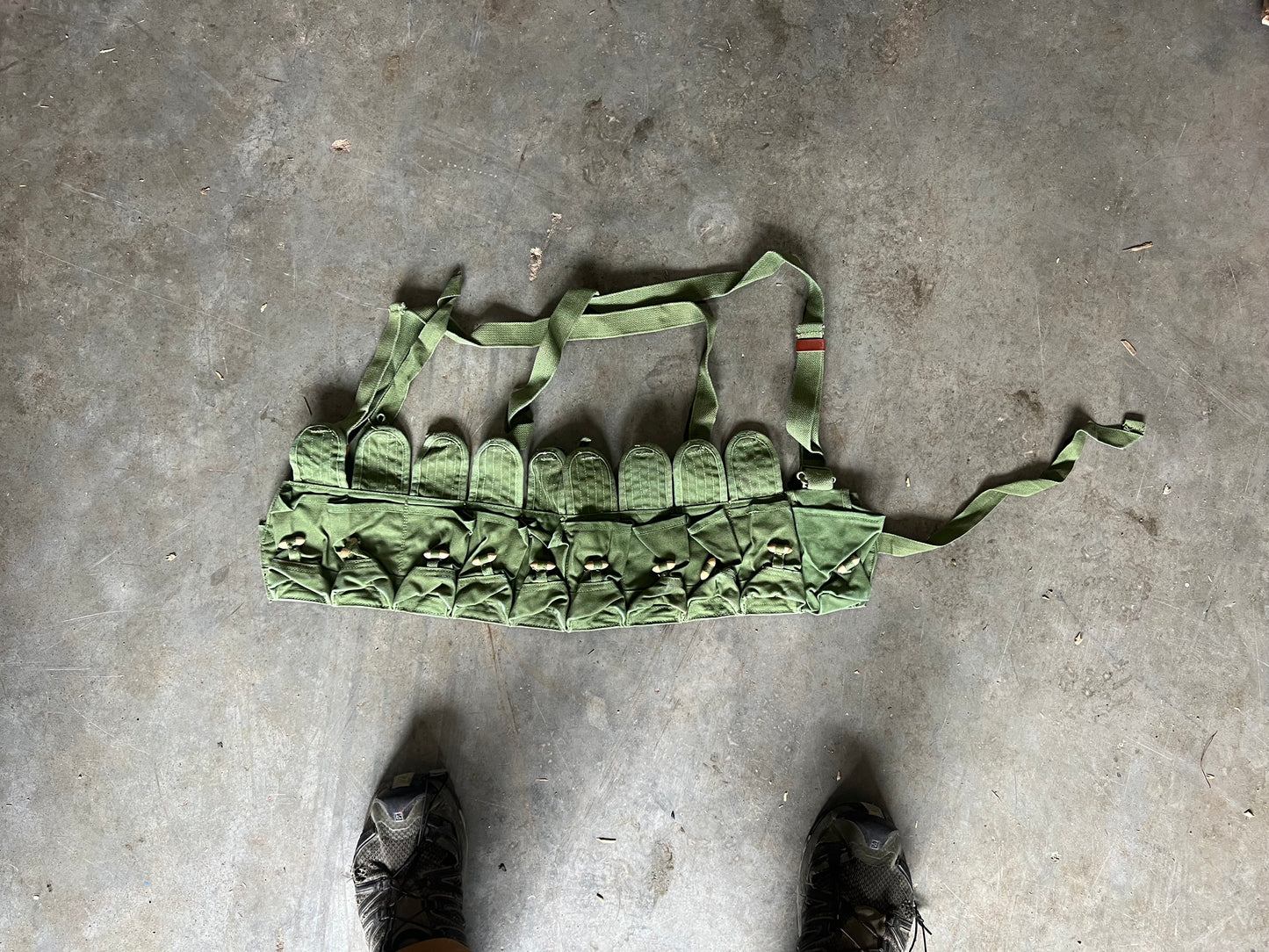 Vietcong SKS Bandolier/Chest Rig Olive Drab (Military Surplus)