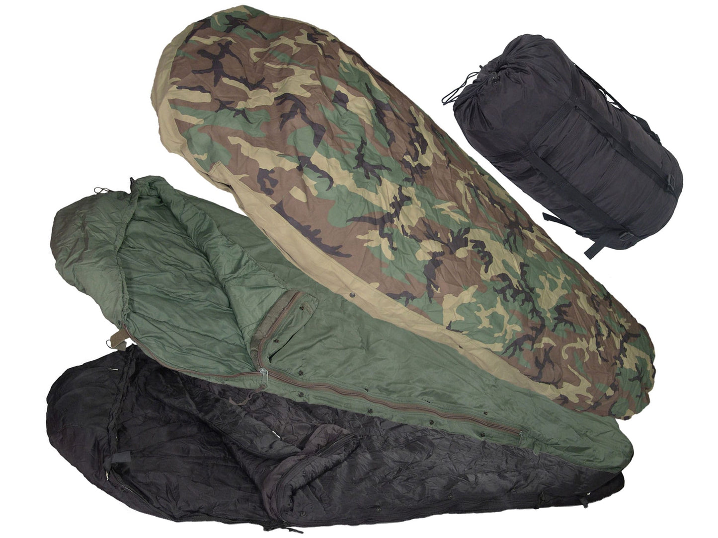 USGI 4 piece sleep system (M81 woodland bivvy cover) MILITARY ISSUE (used)