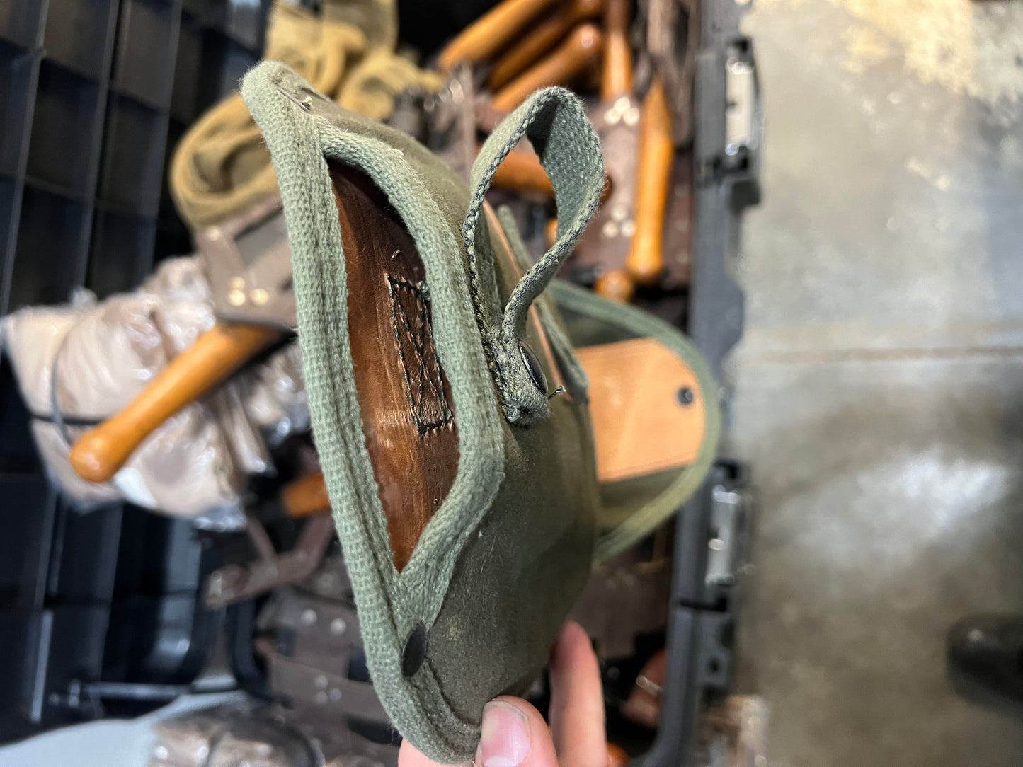 US OD M65 Shovel cover (Alice clips)