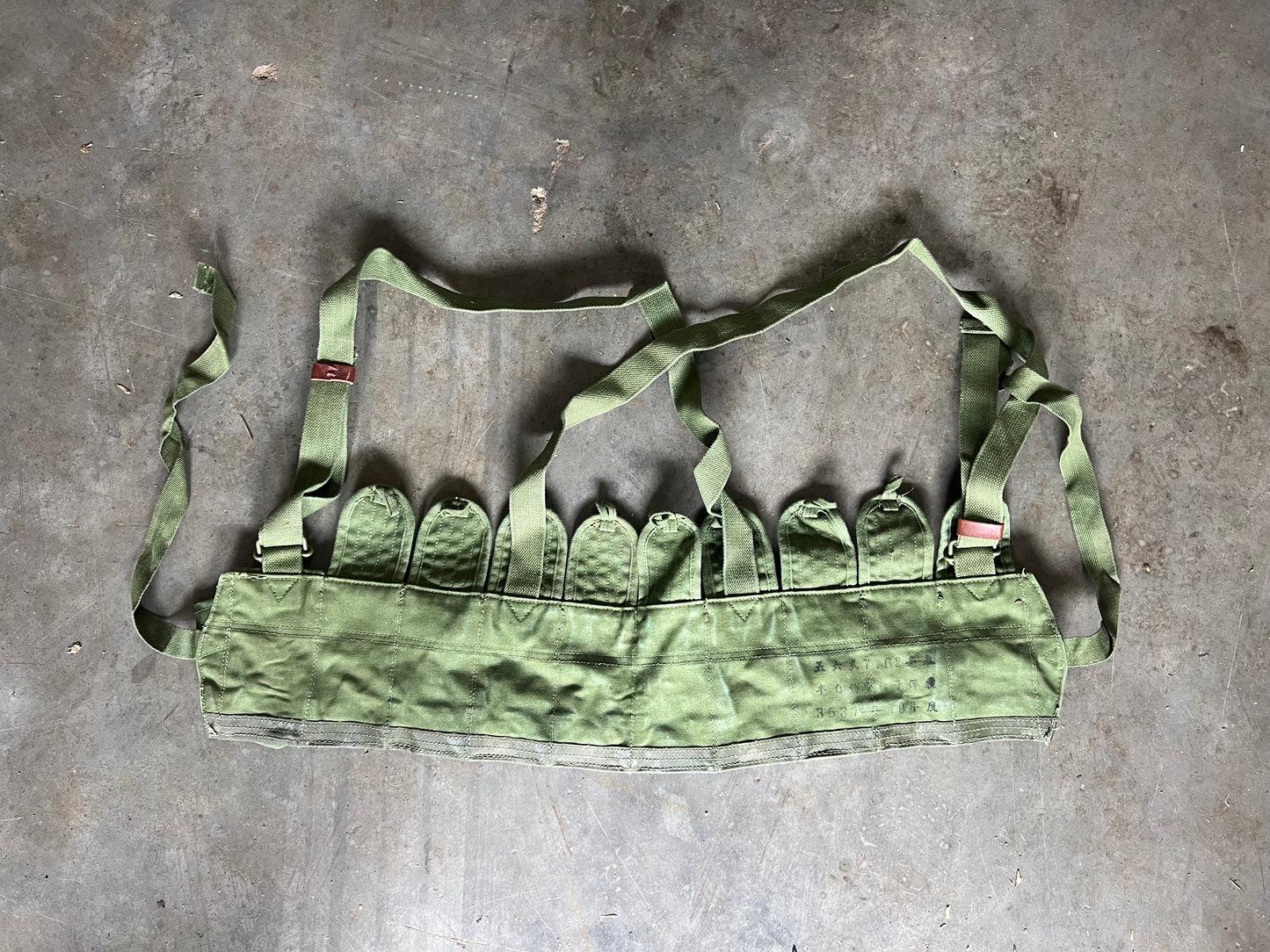 Vietcong SKS Bandolier/Chest Rig Olive Drab (Military Surplus)