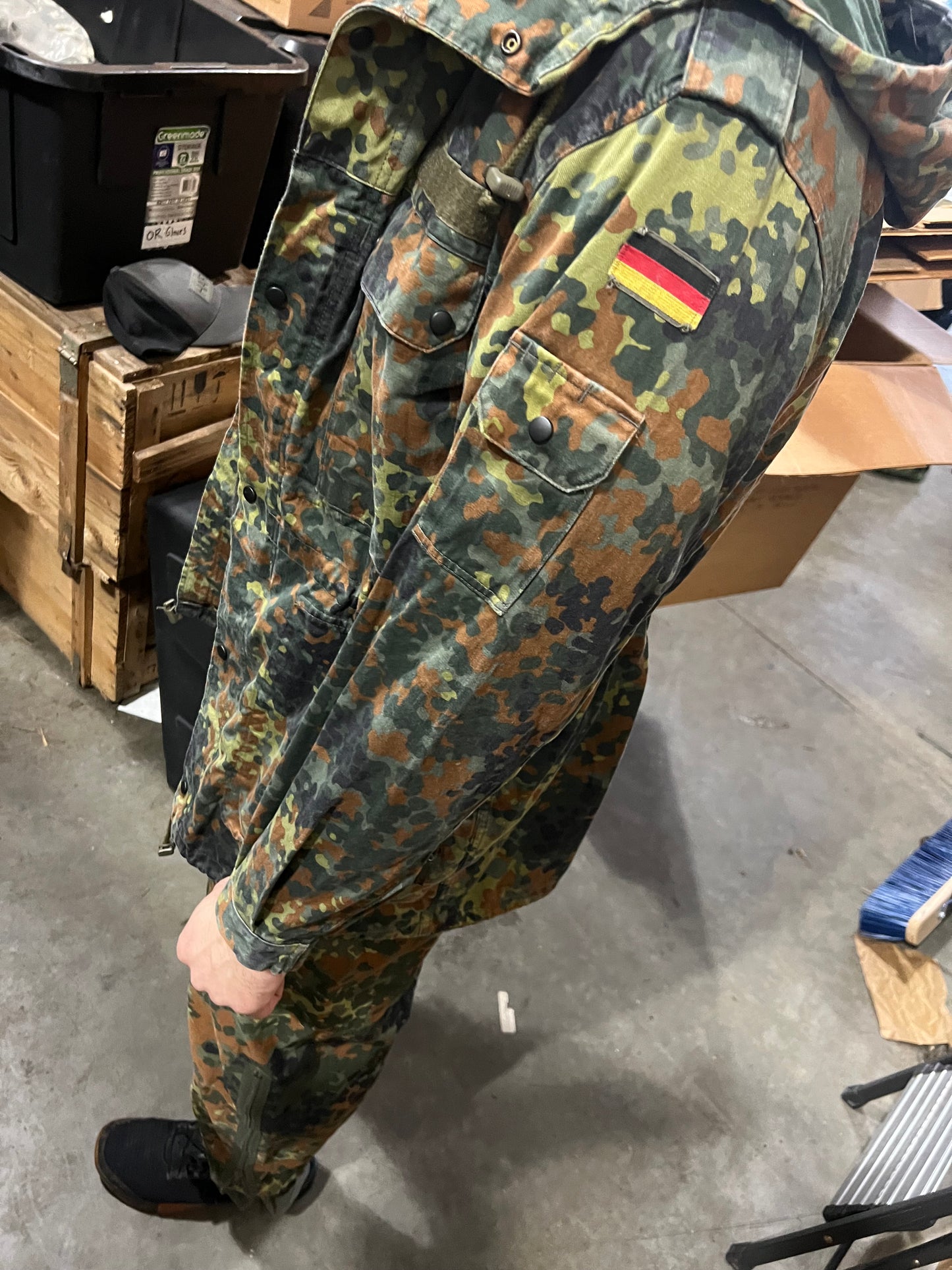 Flecktarn German Wet weather suspenders. (Like new)