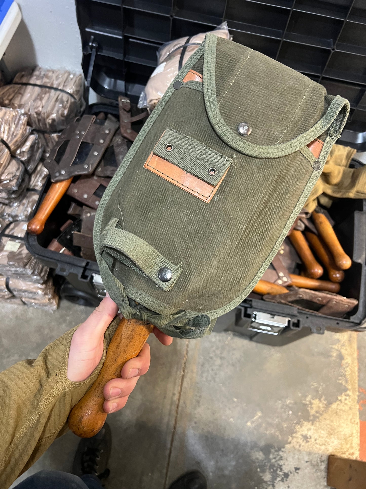 US OD M65 Shovel cover (Alice clips)