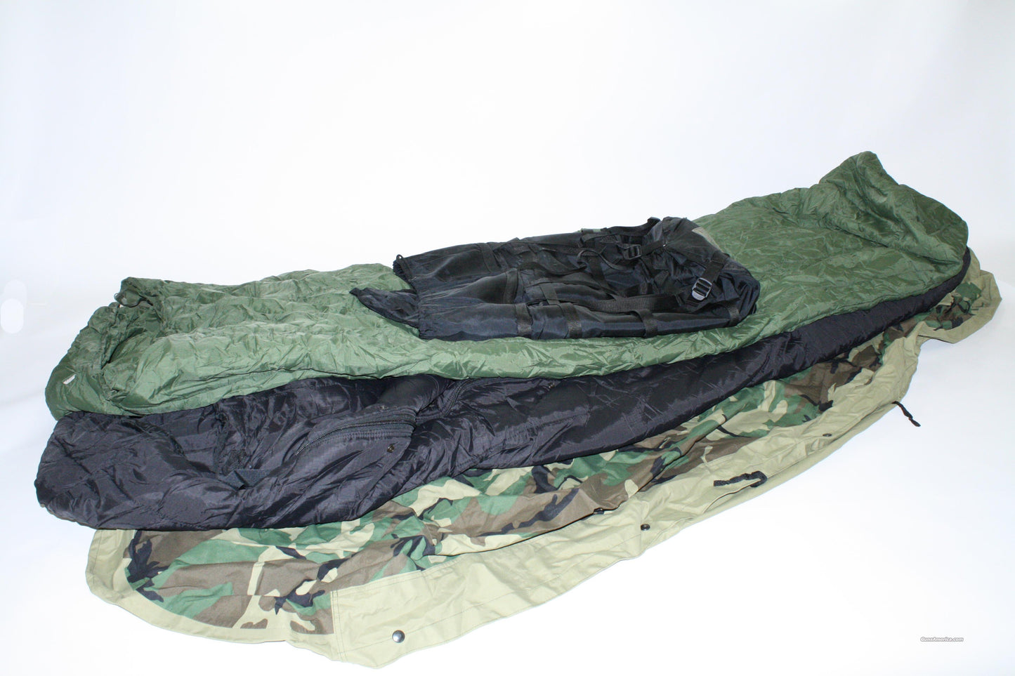 USGI 4 piece sleep system (M81 woodland bivvy cover) MILITARY ISSUE (used)