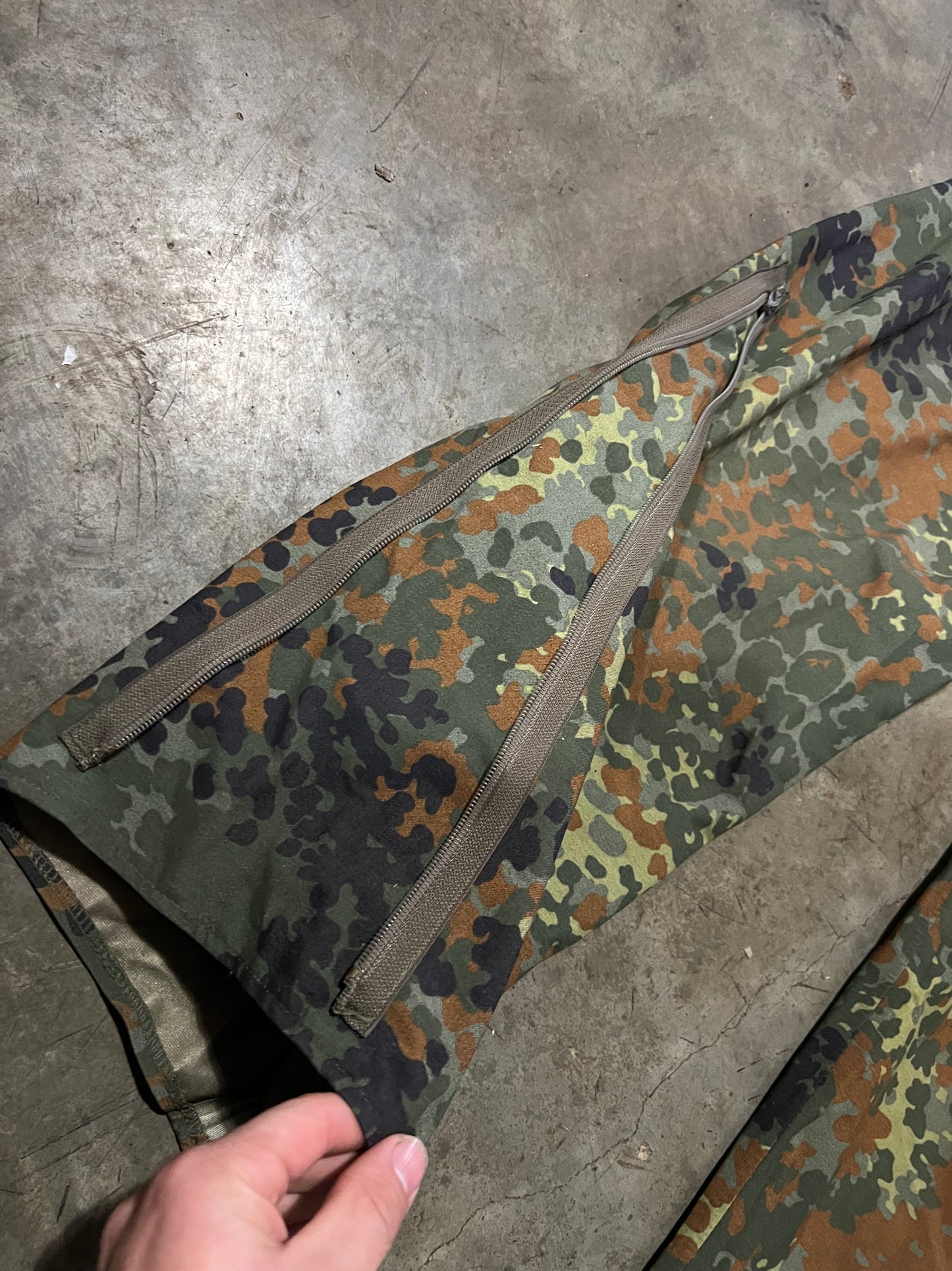 Flecktarn German Wet weather suspenders. (Like new)