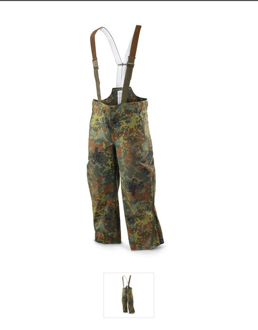 Flecktarn German Wet weather suspenders. (Like new)