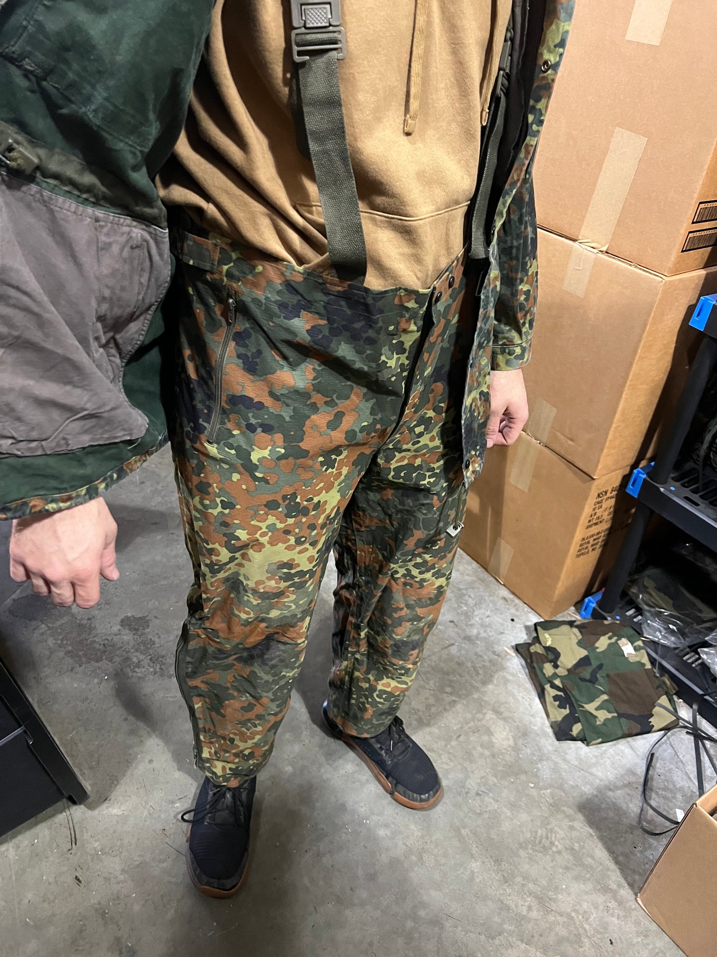 Flecktarn German Wet weather suspenders. (Like new)