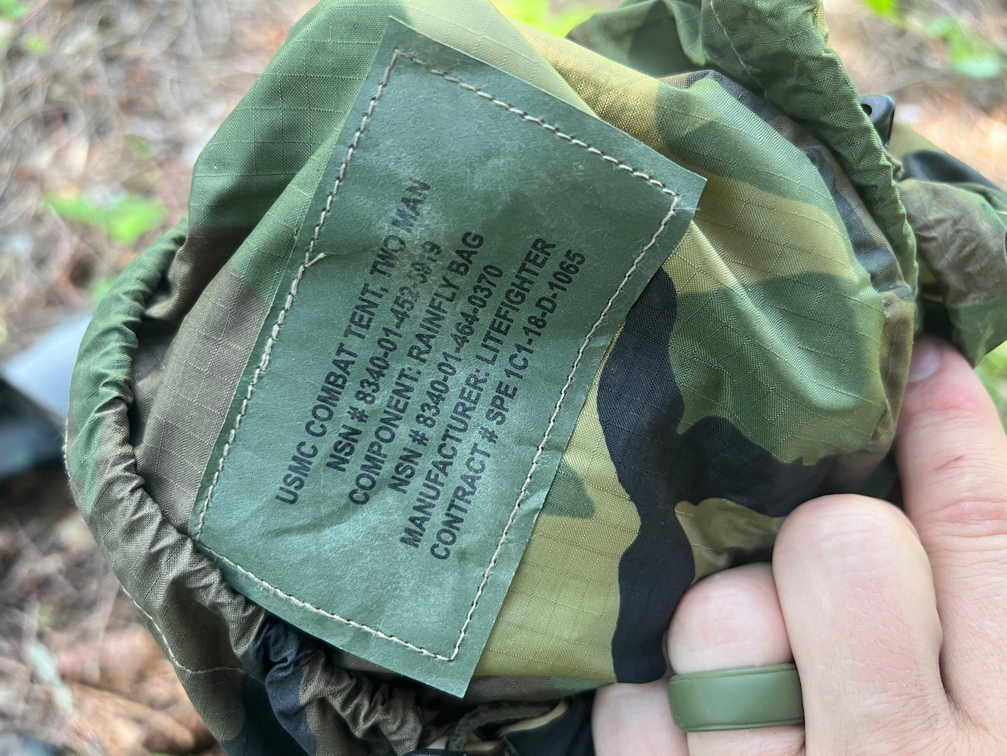 USMC Genuine Issue surplus FDE/M81 Woodland (Diamond brand) Two man tent