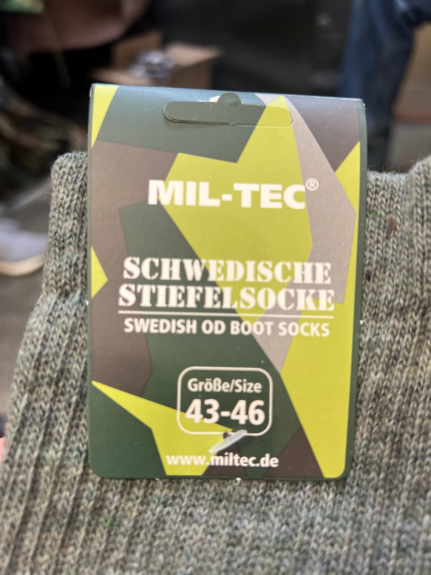 Swedish Military OD Wool Socks - New