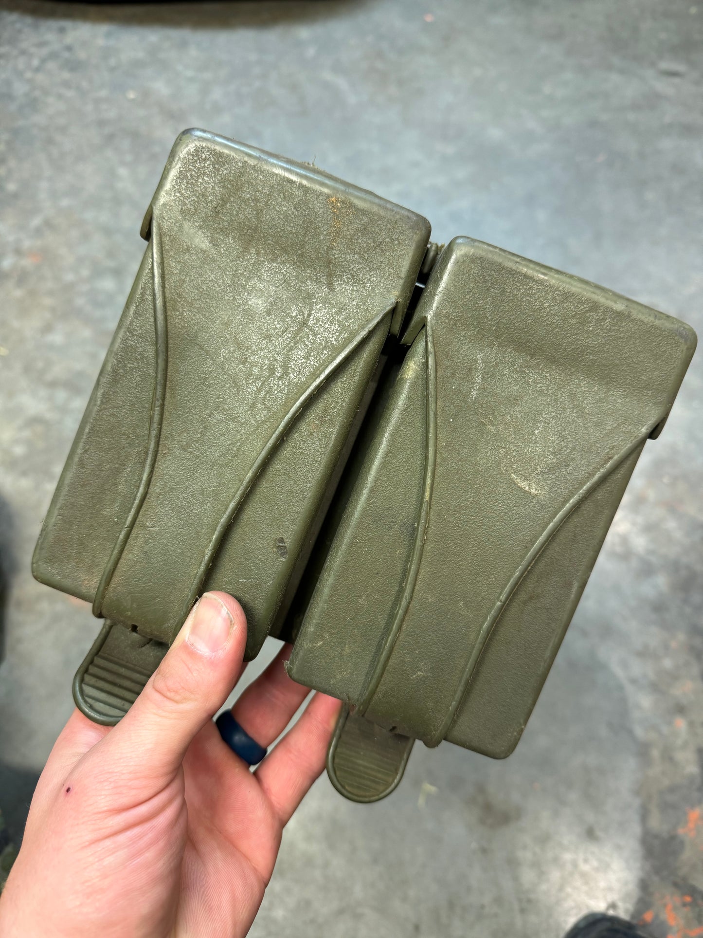 German Surplus G3 Plastic Double Magazine Pouch - Used