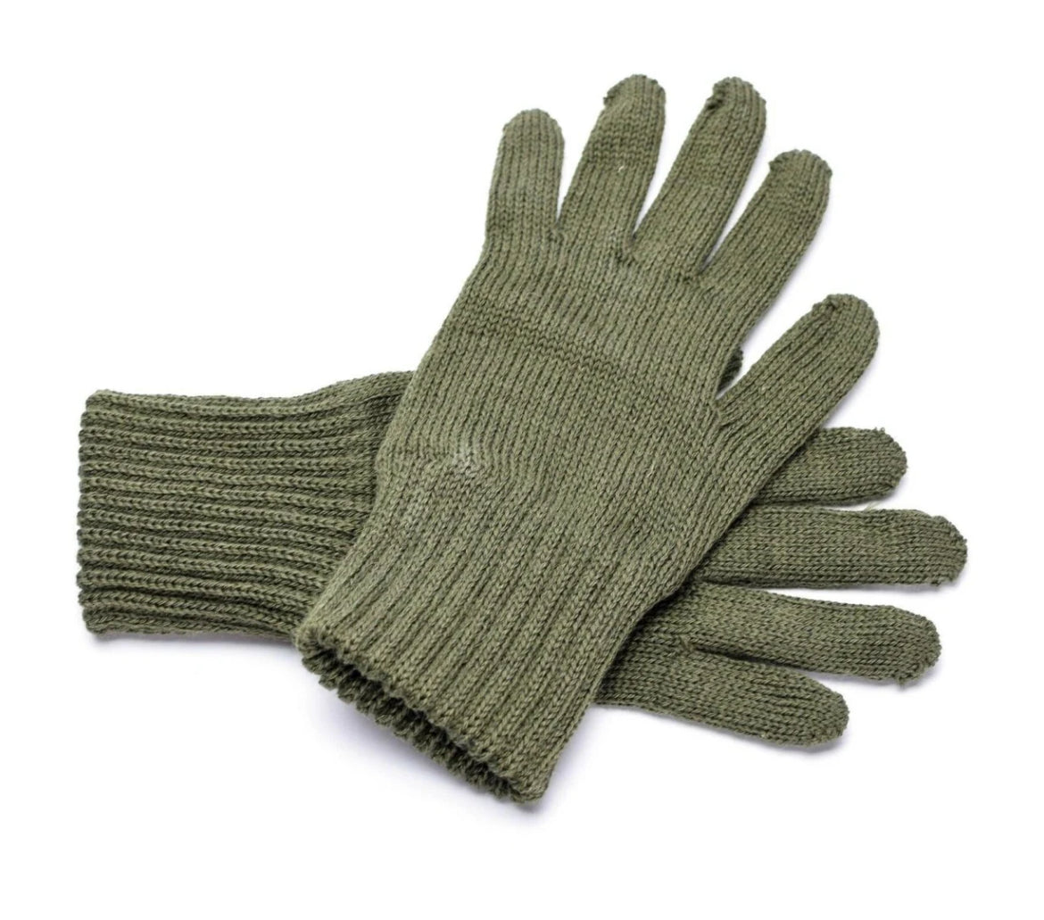 Belgium Military OD Wool Glove Liners - New