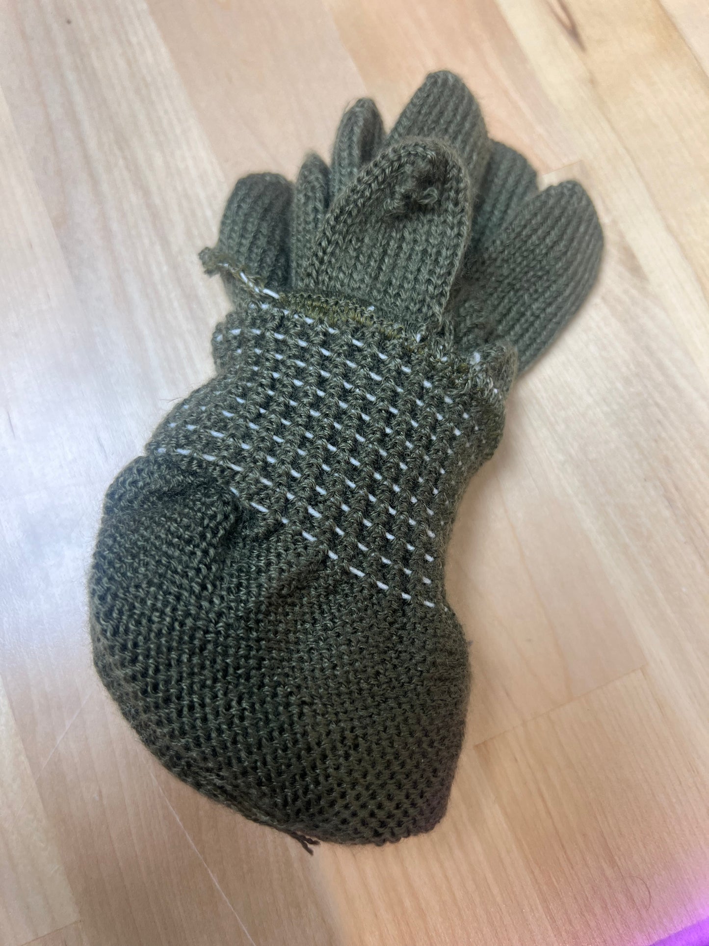 Belgium Military OD Wool Glove Liners - New