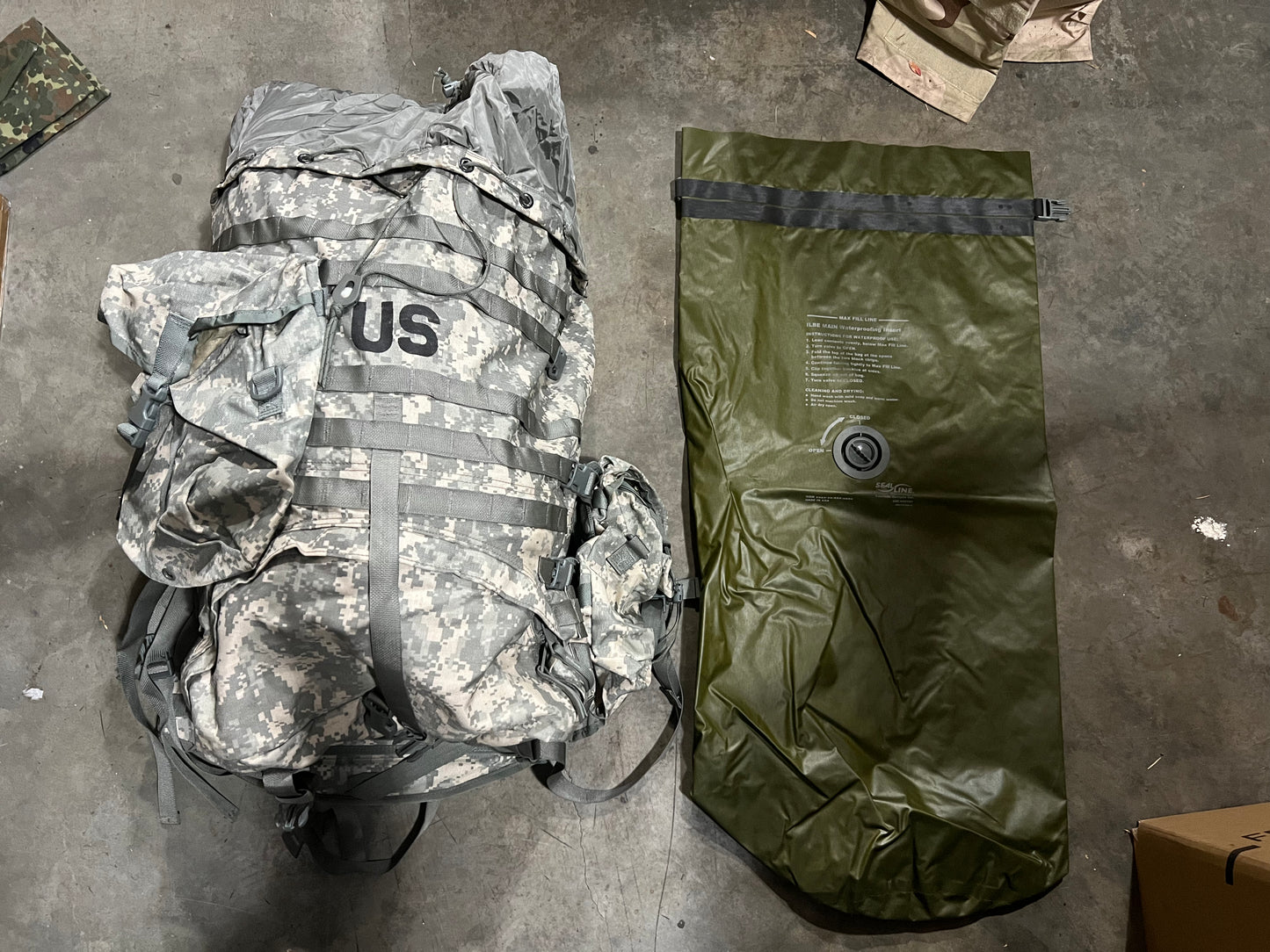 USMC MILITARY ISSUE SEALLINE MAIN PACK WATERPROOF LINER 65L (DRY BAG)