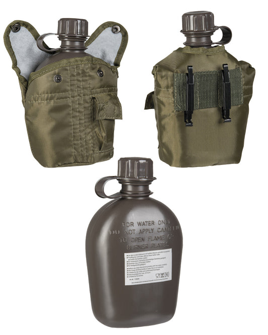 MIL-TEC Plastic Canteen w/ OD Cover